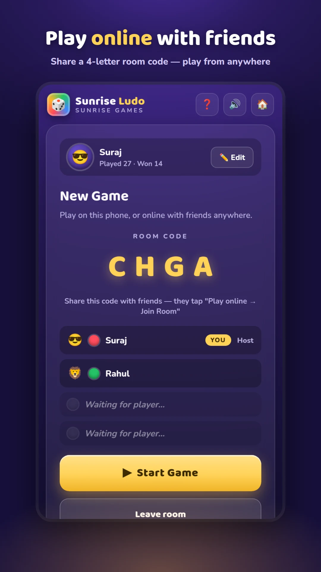 Sunrise Ludo - Dice Board Game screenshot